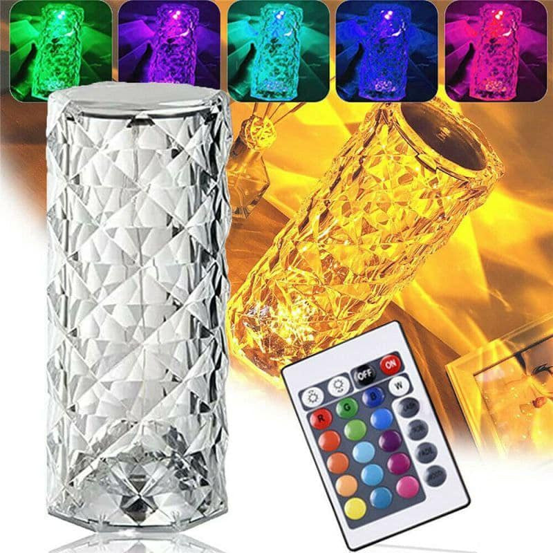 ✨ Lámpara de Mesa tipo Diamante Cristal táctil ✨