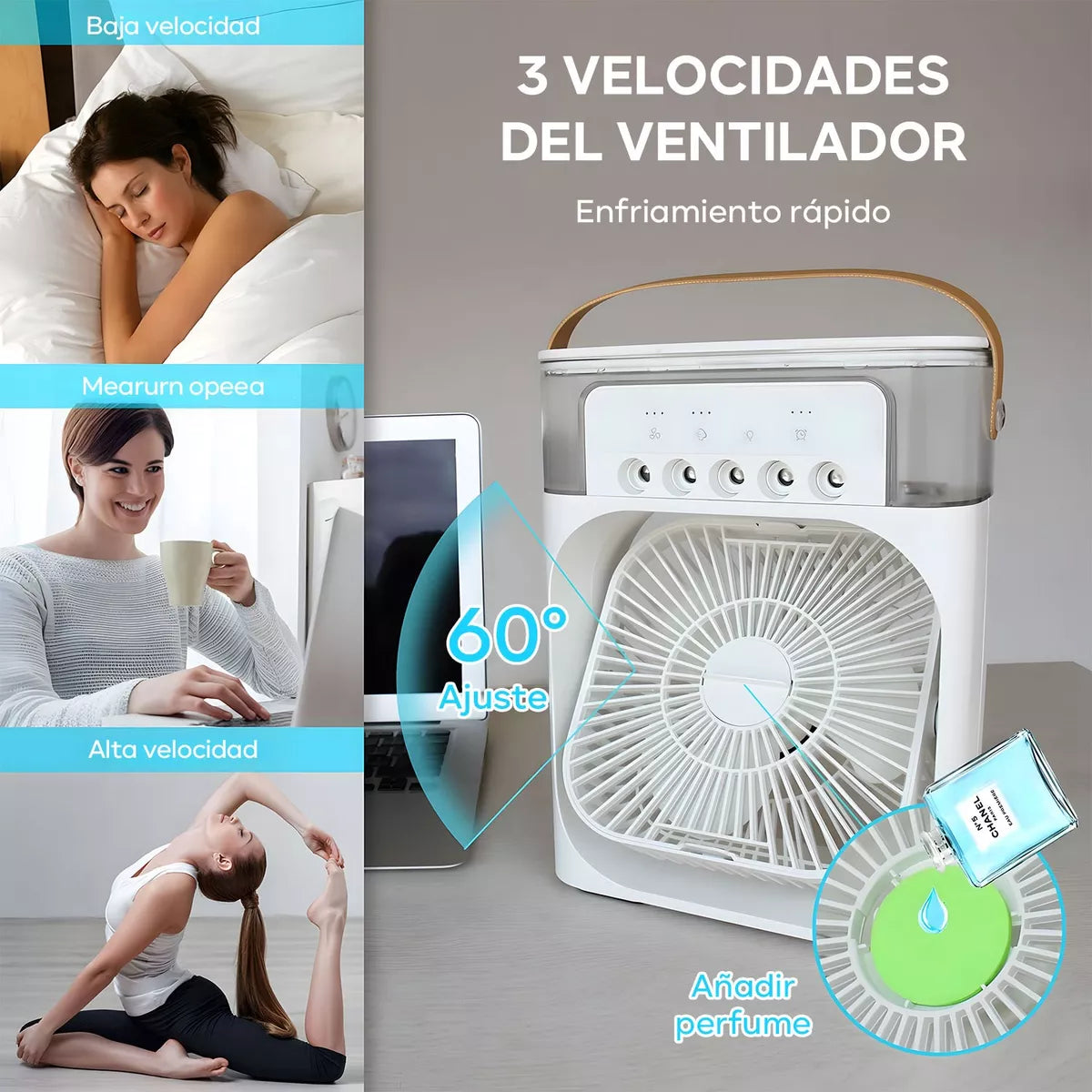 AirBreeze© Ventilador y humidificador ⭐ ⭐⭐⭐⭐ (258)
