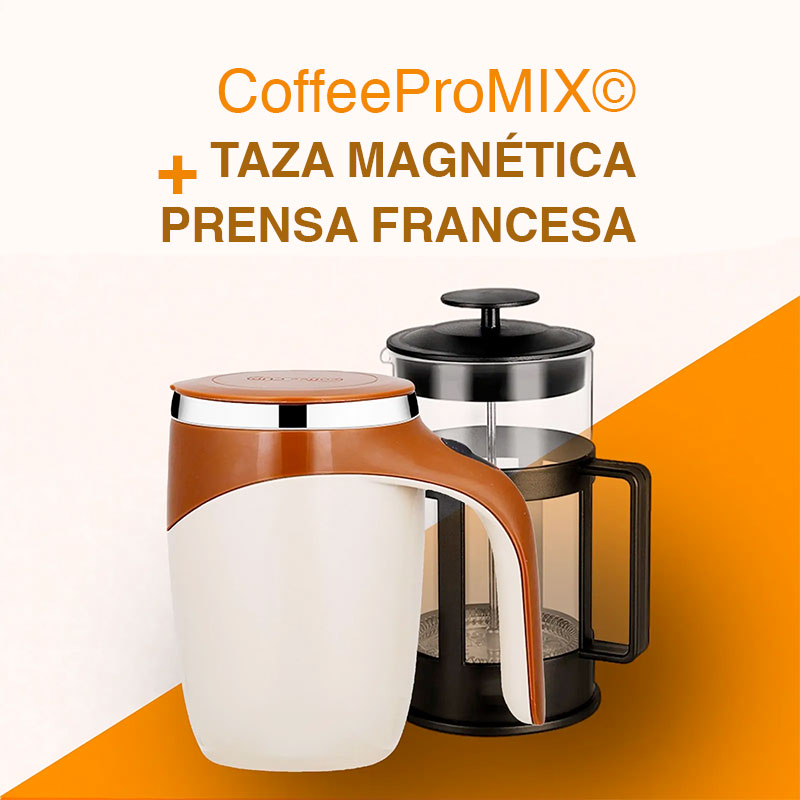 CoffeeProMIX© Taza magnética + Prensa Francesa ⭐ ⭐⭐⭐⭐ (129)